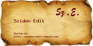Szidon Edit névjegykártya